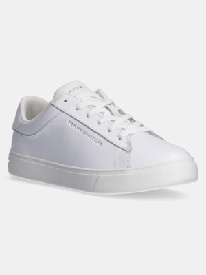 Tommy Hilfiger sneakersy skórzane ESSENTIAL COURT SNEAKER kolor biały FW0FW08320