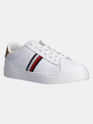 Tommy Hilfiger sneakersy skórzane ESSENTIAL COURT SNEAKER STRPS kolor biały FW0FW08321