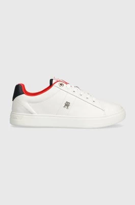 Tommy Hilfiger sneakersy skórzane ESSENTIAL ELEVATED COURT SNEAKER kolor biały FW0FW07685
