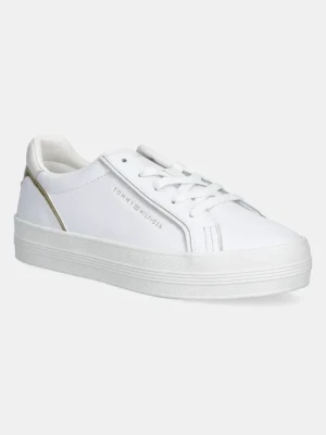 Tommy Hilfiger sneakersy skórzane ESSENTIAL VULC SNEAKER damskie kolor biały FW0FW08757