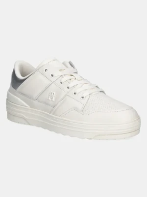 Tommy Hilfiger sneakersy skórzane FEMININE BASKET SNEAKER kolor beżowy FW0FW08326