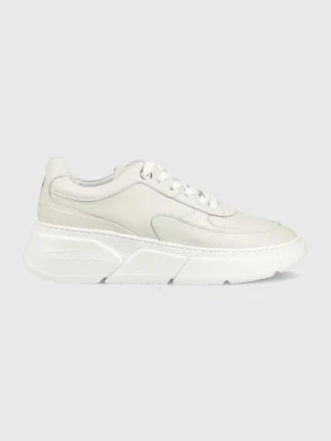 Tommy Hilfiger sneakersy skórzane FW0FW06855 CHUNKY LEATHER SNEAKER kolor biały