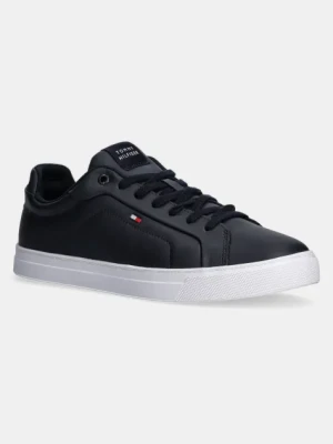 Tommy Hilfiger sneakersy skórzane ICON COURT LTH FLAG ESS kolor granatowy FM0FM05317