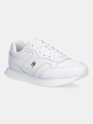 Tommy Hilfiger sneakersy skórzane LEATHER RUNNER damskie kolor biały FW0FW08696