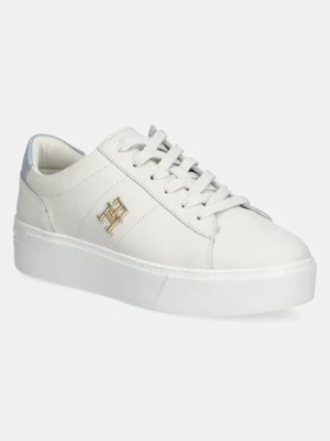 Tommy Hilfiger sneakersy skórzane PLATFORM COURT SNEAKER damskie kolor biały FW0FW08464