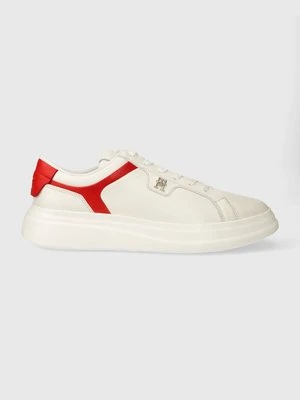 Tommy Hilfiger sneakersy skórzane POINTY COURT SNEAKER kolor beżowy FW0FW07460