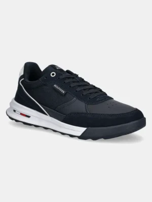 Tommy Hilfiger sneakersy skórzane RETRO RUNNER MIX RWB kolor granatowy FM0FM05371