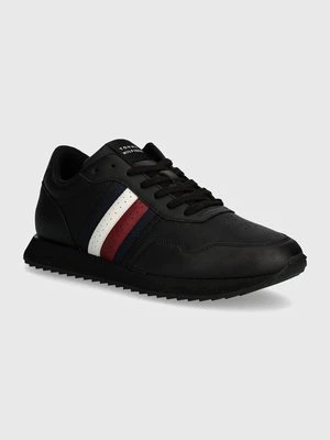 Tommy Hilfiger sneakersy skórzane RUNNER EVO LTH MIX ESS kolor czarny FM0FM05121