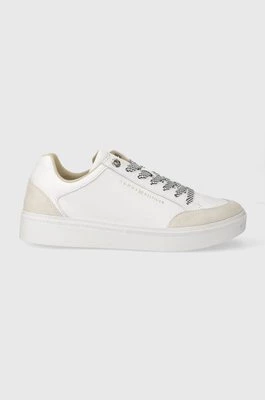 Tommy Hilfiger sneakersy skórzane SEASONAL COURT SNEAKER kolor biały FW0FW07683