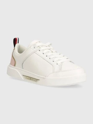 Tommy Hilfiger sneakersy skórzane SPORTY CHIC COURT SNEAKER kolor biały FW0FW07814