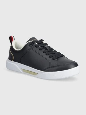 Tommy Hilfiger sneakersy skórzane SPORTY CHIC COURT SNEAKER kolor granatowy FW0FW07814