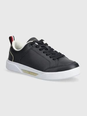 Tommy Hilfiger sneakersy skórzane SPORTY CHIC COURT SNEAKER kolor granatowy FW0FW07814