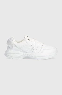 Tommy Hilfiger sneakersy skórzane TECH HEEL RUNNER kolor biały FW0FW07701
