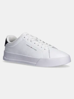 Zdjęcie produktu Tommy Hilfiger sneakersy skórzane TH COURT LTH DETAIL ESS kolor biały FM0FM05367