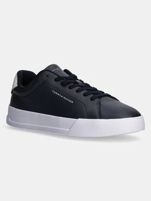 Tommy Hilfiger sneakersy skórzane TH COURT LTH DETAIL ESS kolor granatowy FM0FM05367