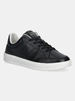 Tommy Hilfiger sneakersy skórzane TH HERITAGE COURT SNEAKER LTR damskie kolor czarny FW0FW09028