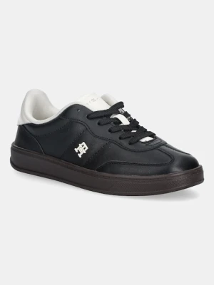 Tommy Hilfiger sneakersy skórzane TH HERITAGE SNEAKER SHINY damskie kolor czarny FW0FW08823