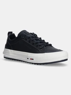 Tommy Hilfiger sneakersy skórzane TH HI VULC CLEAT LOW LTH kolor granatowy FM0FM05452