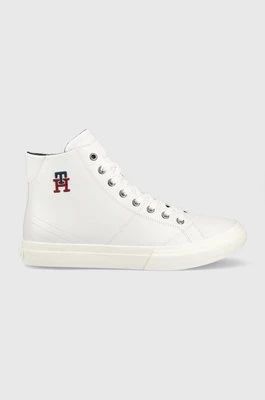 Tommy Hilfiger sneakersy skórzane TH HI VULC STREET LEATHER kolor biały FM0FM04739