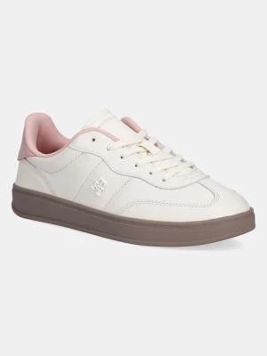 Tommy Hilfiger sneakersy skórzane TH PREMIUM HERITAGE SNEAKER damskie kolor beżowy FW0FW08755