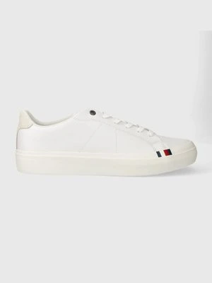 Tommy Hilfiger sneakersy skórzane THICK VULC LOW PREMIUM LTH kolor biały FM0FM04881