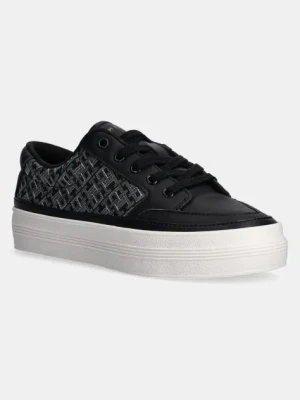 Tommy Hilfiger sneakersy skórzane VULC LEATHER SNEAKER MONOGRAM kolor czarny FW0FW08331