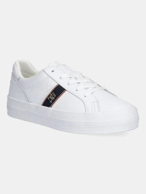 Tommy Hilfiger sneakersy skórzane VULC WEBBING SNEAKER damskie kolor biały FW0FW08903