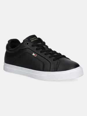 Tommy Hilfiger sneakersy skórzane WOMENS ICON COURT SNEAKER FLAG kolor czarny FW0FW08327