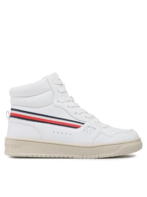 Tommy Hilfiger Sneakersy Stripes High Top Lace-Up Sneaker T3X9-32851-1355 S Biały