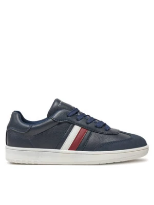 Tommy Hilfiger Sneakersy Stripes Low Cut Lace-Up Sneaker T3X9-33645-1269 Granatowy