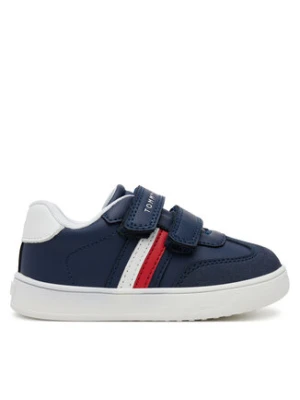 Tommy Hilfiger Sneakersy Stripes Low Cut Lace Velcro Sneaker T1X9-33840-1269 M Granatowy