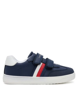 Tommy Hilfiger Sneakersy Stripes Low Cut Lace Velcro Sneaker T1X9-33840-1269 S Granatowy