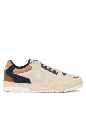 Tommy Hilfiger Sneakersy Th Basket Better Suede Mix FM0FM04822 Beżowy