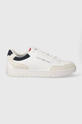 Tommy Hilfiger sneakersy TH BASKET CORE LTH MIX ESS kolor biały FM0FM05058