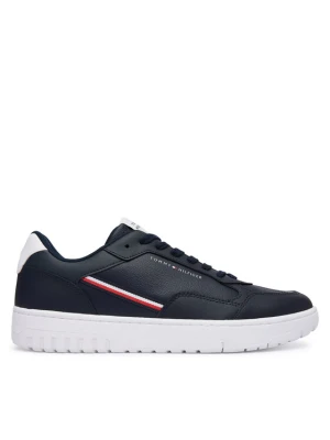 Tommy Hilfiger Sneakersy Th Basket Corporate Stripes FM0FM06091 Granatowy