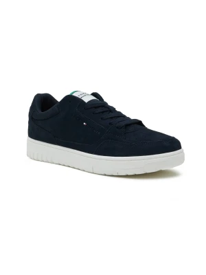 Tommy Hilfiger Sneakersy TH BASKET | zamsz granatowy