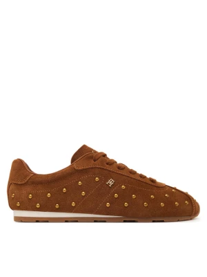 Tommy Hilfiger Sneakersy Th Bella Low Profile Studs FW0FW09882 Brązowy