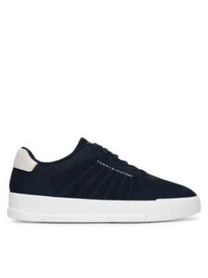 Tommy Hilfiger Sneakersy Th Court Knit FM0FM05823 Granatowy