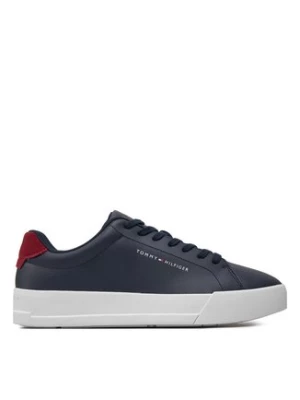 Tommy Hilfiger Sneakersy Th Court Leather FM0FM04971 Granatowy