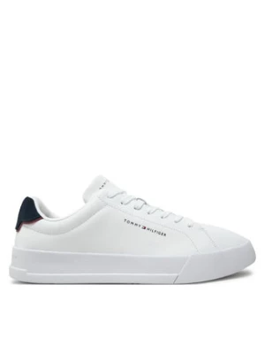 Tommy Hilfiger Sneakersy Th Court Lth Detail Ess FM0FM05367 Biały