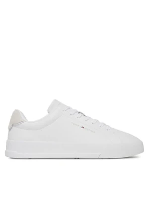 Tommy Hilfiger Sneakersy Th Court Lth Detail Ess FM0FM05367 Biały