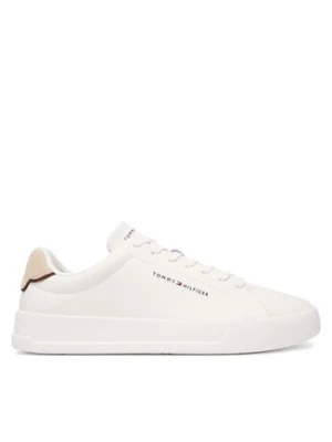 Tommy Hilfiger Sneakersy Th Court Lth Detail Ess FM0FM05367 Biały
