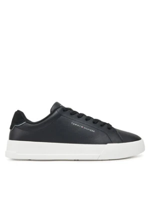 Tommy Hilfiger Sneakersy Th Court Lth Detail Ess FM0FM05367 Czarny