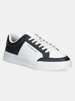 Tommy Hilfiger sneakersy TH COURT MIX LTH kolor granatowy FM0FM05489