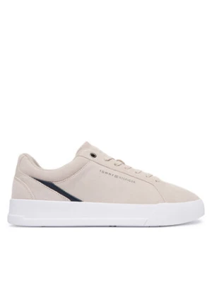 Tommy Hilfiger Sneakersy Th Court Premium Suede FM0FM05880 Beżowy jasny