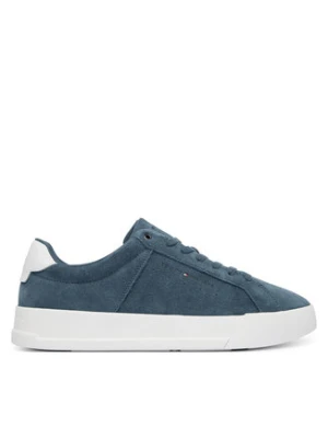 Tommy Hilfiger Sneakersy Th Court Suede FM0FM05824 Niebieski