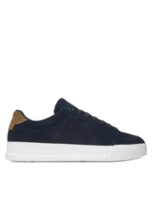 Tommy Hilfiger Sneakersy Th Court Summer Suede FM0FM05517 Granatowy