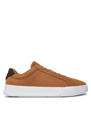 Tommy Hilfiger Sneakersy Th Court Winter Nubuck FM0FM05302 Brązowy