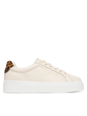 Tommy Hilfiger Sneakersy Th Feminine Platform Cheetah FW0FW09693 Beżowy jasny