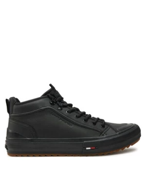 Tommy Hilfiger Sneakersy Th Hi Vulc Cleat Lth FM0FM05313 Czarny